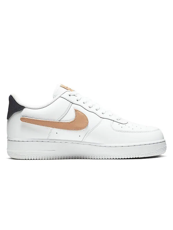 Кроссовки air force 1 low '07 lv8 'removable swoosh - white vachetta tan' Nike — изображение 3 из 4, белый--бежевый