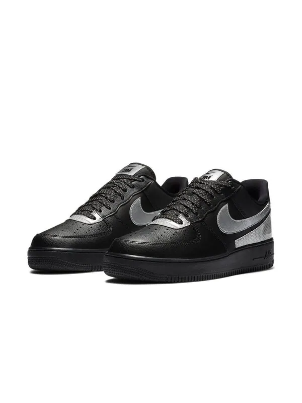 Кроссовки x 3m air force 1 '07 lv8 'black' Nike — изображение 3 из 4, черный/серебристый