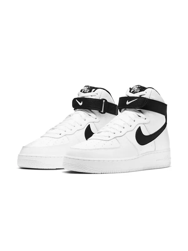 Кроссовки air force 1 '07 high 'white black' Nike — изображение 3 из 4, белый/черный