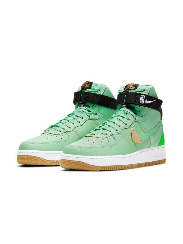 Кроссовки x nba air force 1 high 'celtics green' Nike — изображение 3 из 4, зеленый/белый