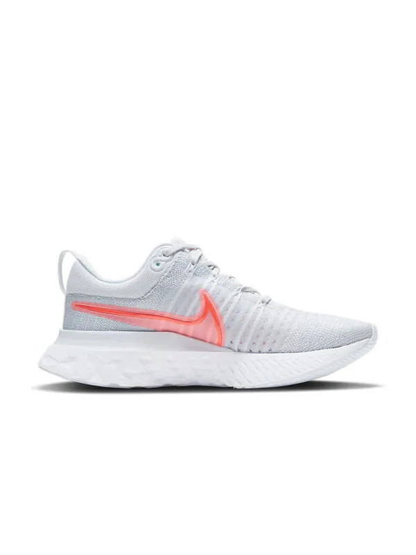 Кроссовки react infinity run flyknit 2 Nike — изображение 2 из 4, серебристый/оранжевый