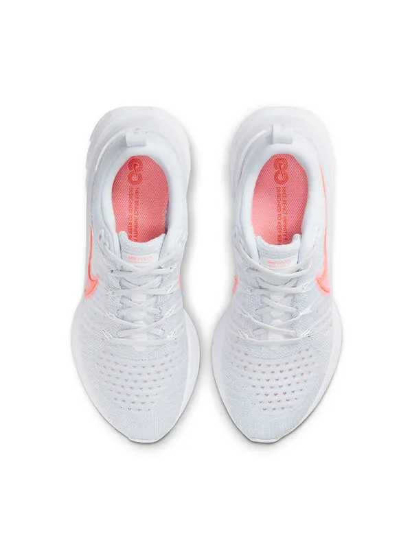 Кроссовки react infinity run flyknit 2 Nike — изображение 4 из 4, серебристый/оранжевый