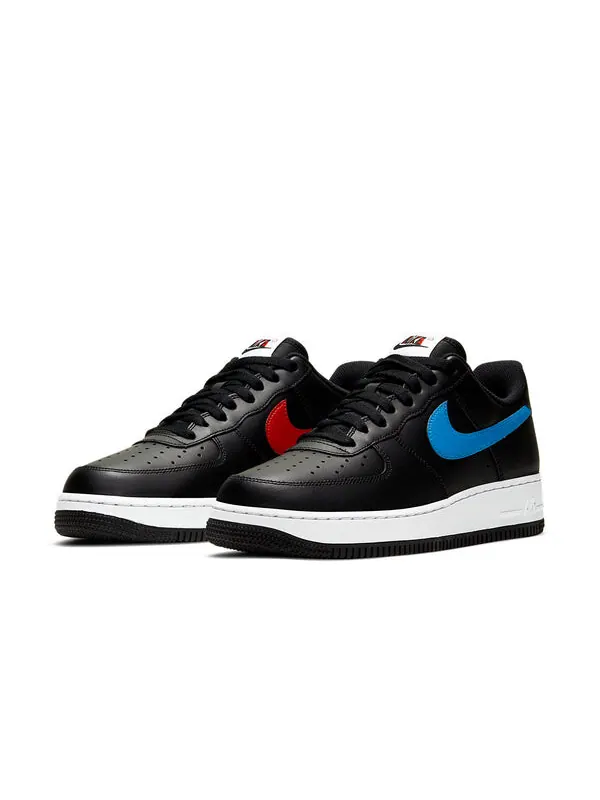 Кроссовки air force 1 '07 'mismatch swooshes - black' Nike — изображение 3 из 4, черный