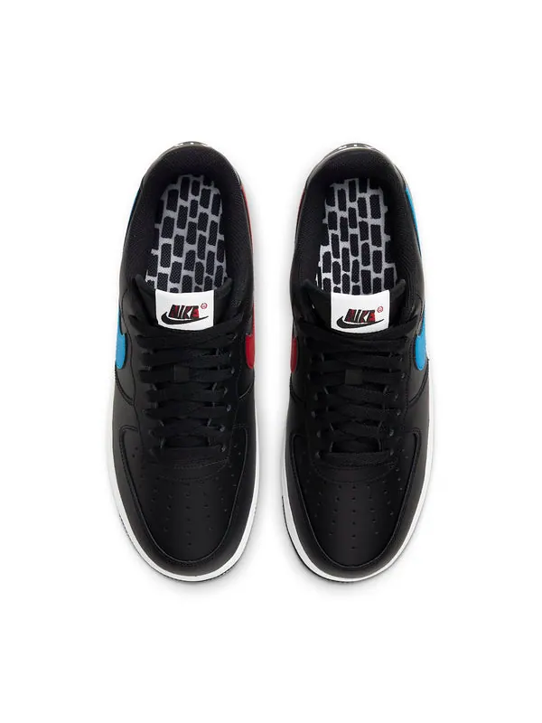 Кроссовки air force 1 '07 'mismatch swooshes - black' Nike — изображение 4 из 4, черный