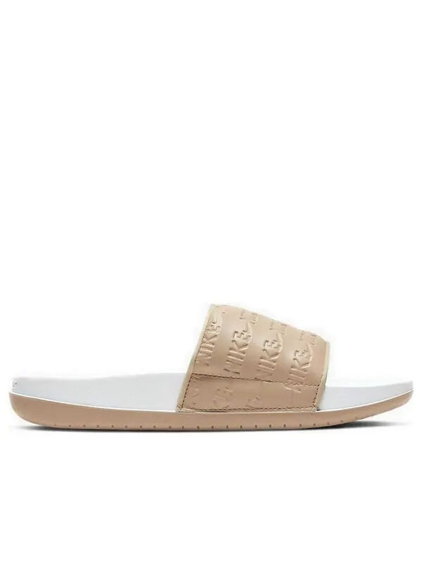 Тапочки offcourt slide se3 'white vachetta tan' Nike — изображение 2 из 4, белый/коричневый