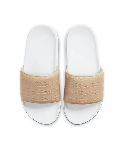 Тапочки offcourt slide se3 'white vachetta tan' Nike — изображение 3 из 4, белый/коричневый