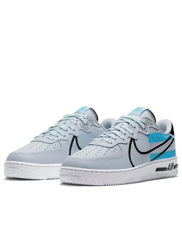 Кроссовки x 3m air force 1 react lx 'pure platinum baltic blue' Nike — изображение 3 из 4, платиновый/черный/синий