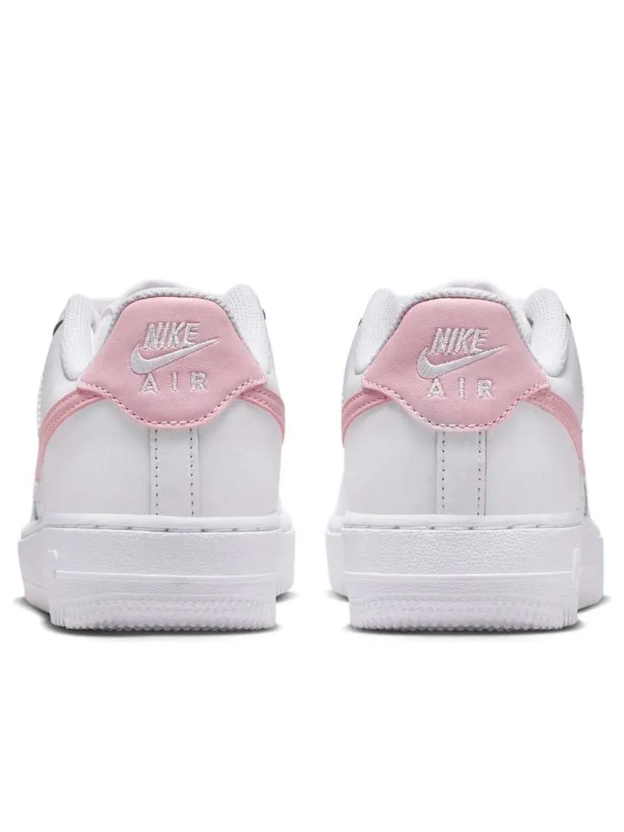 Кроссовки (GS) Nike Air Force 1 Low 'White Medium Soft Pink' — изображение 3 из 6, белый