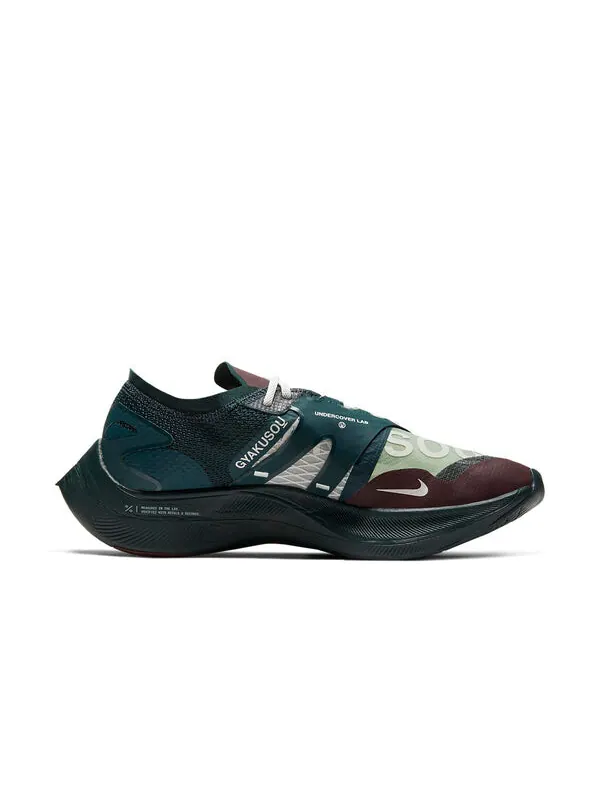 Кроссовки gyakusuo x zoomx vaporfly next% Nike — изображение 2 из 4, зеленый/бордовый/белый