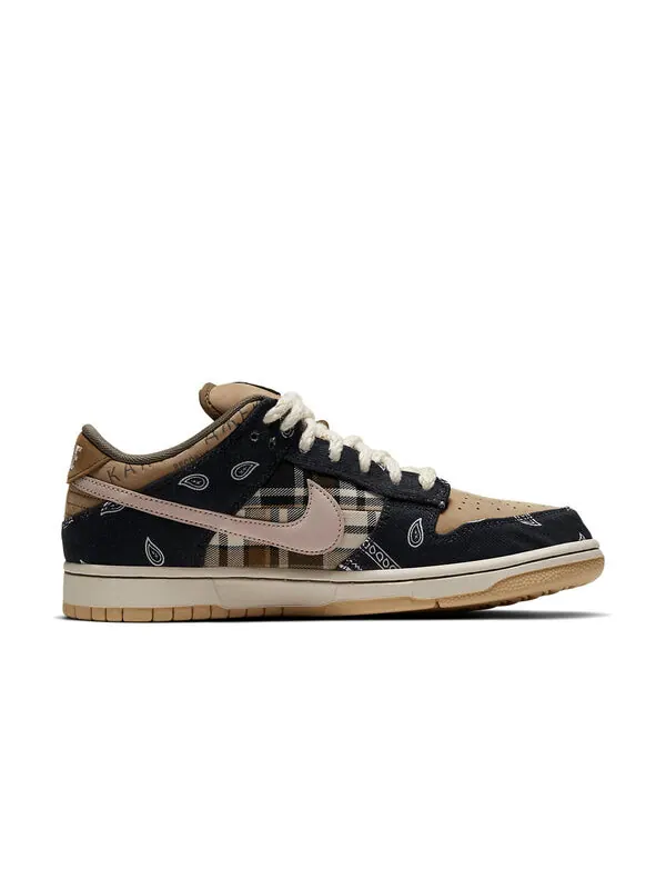 Кроссовки x travis scott sb dunk low premium qs Nike — изображение 2 из 4, черный/черный-бежевый