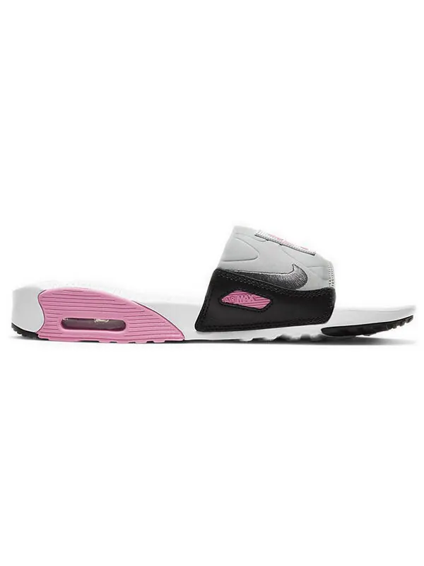 Тапочки air max 90 slide 'rose' Nike — изображение 2 из 4, серый белый розовый