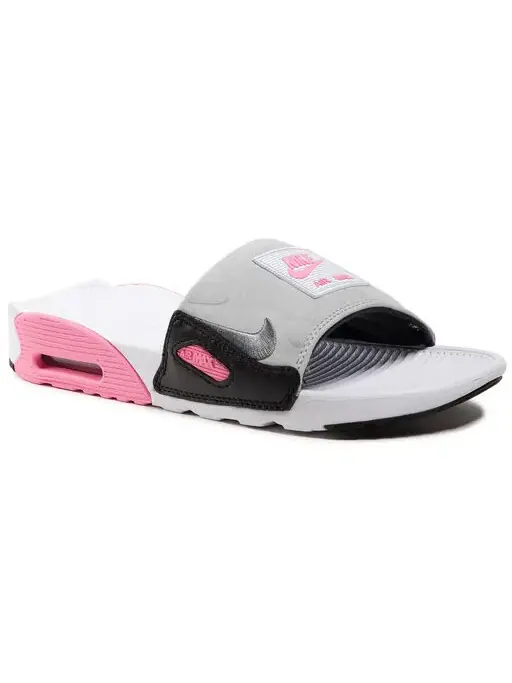 Тапочки air max 90 slide 'rose' Nike — изображение 3 из 4, серый белый розовый