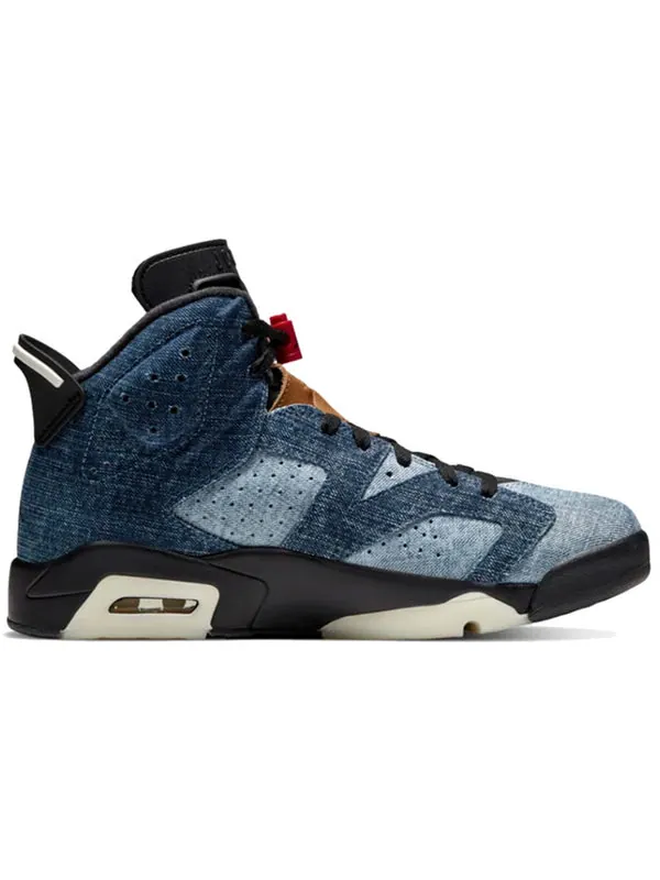 Кроссовки 6 retro 'washed denim' Air Jordan — изображение 2 из 4
