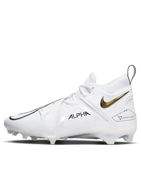 Футбольные бутсы Nike Alpha Menace 3 — изображение 1 из 4, белый/золотистый