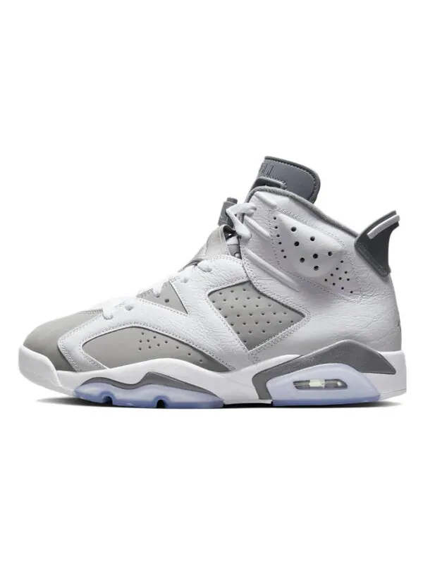 Кроссовки 6 retro 'cool grey' Air Jordan — изображение 2 из 4, белый/серый/серый