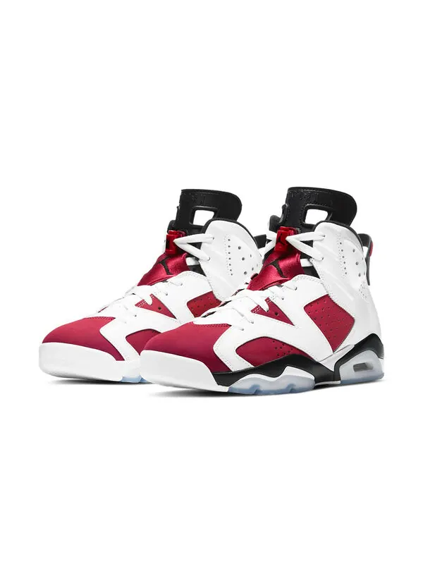 Кроссовки 6 retro og 'carmine' 2021 Air Jordan — изображение 2 из 4, белый/черный