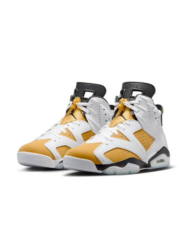 Кроссовки Air Jordan 6 Retro 'Yellow Ochre' — изображение 2 из 4, белый/желтый/черный