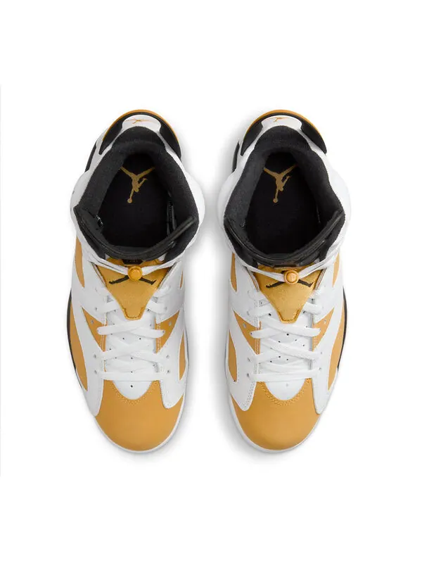 Кроссовки Air Jordan 6 Retro 'Yellow Ochre' — изображение 3 из 4, белый/желтый/черный