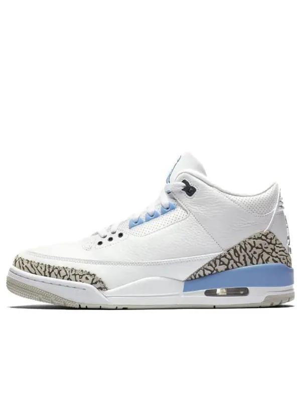 Кроссовки 3 retro 'unc' Air Jordan — изображение 1 из 4, белый/синий/серый