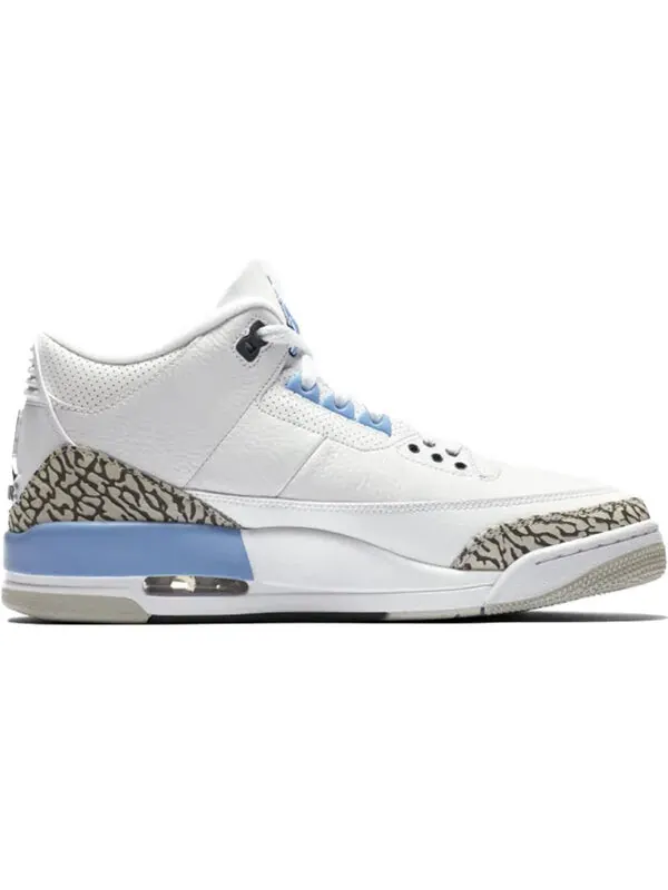 Кроссовки 3 retro 'unc' Air Jordan — изображение 2 из 4, белый/синий/серый