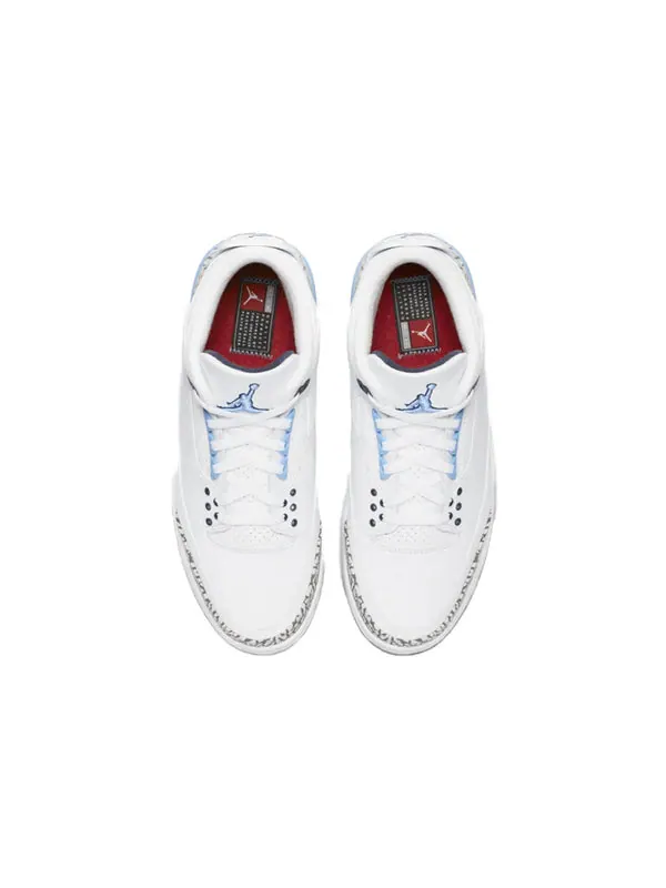 Кроссовки 3 retro 'unc' Air Jordan — изображение 4 из 4, белый/синий/серый