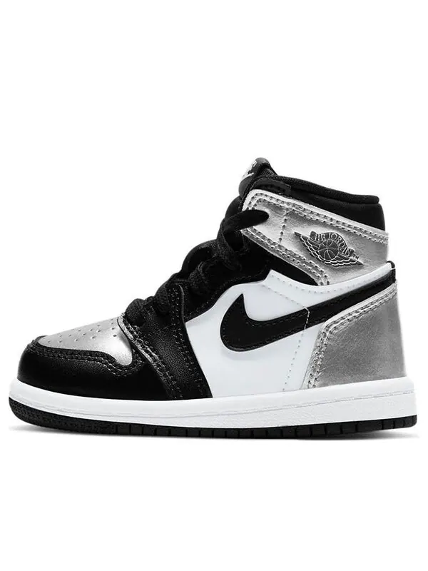 Кроссовки 1 ретро высокие og Air Jordan — изображение 1 из 4, черный/серебристый
