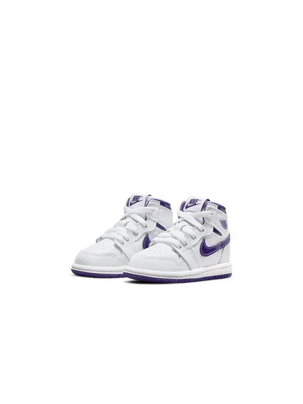 Кроссовки 1 ретро высокие og Air Jordan — изображение 3 из 4, белый/фиолетовый