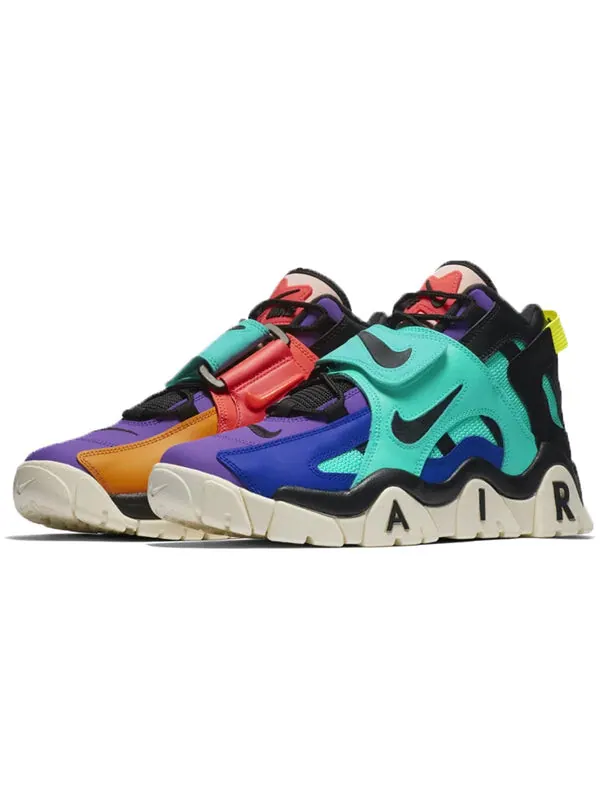 Кроссовки atmos x air barrage mid Nike — изображение 3 из 4, фиолетовый/зеленый/синий