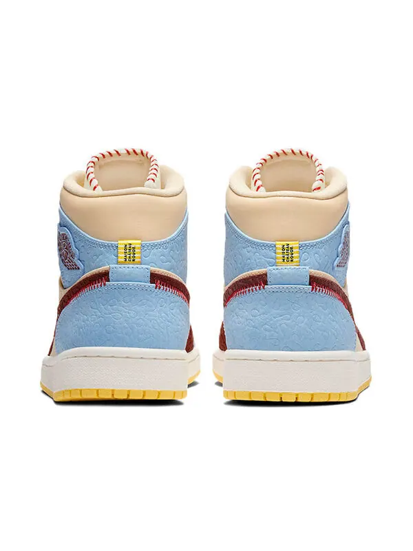 Кроссовки 1 mid se x maison chateau rouge 'fearless' Air Jordan — изображение 4 из 4, бледный/-синий
