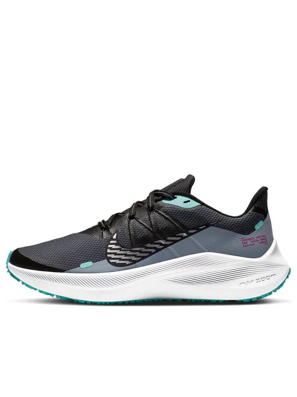 Кроссовки winflo 7 shield Nike — изображение 1 из 4, черный/серый/зеленый