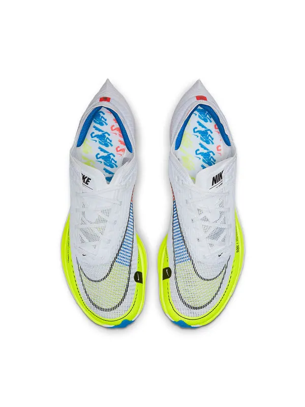 Кроссовки zoomx vaporfly next% 2 Nike — изображение 4 из 4, белый/желтый/синий