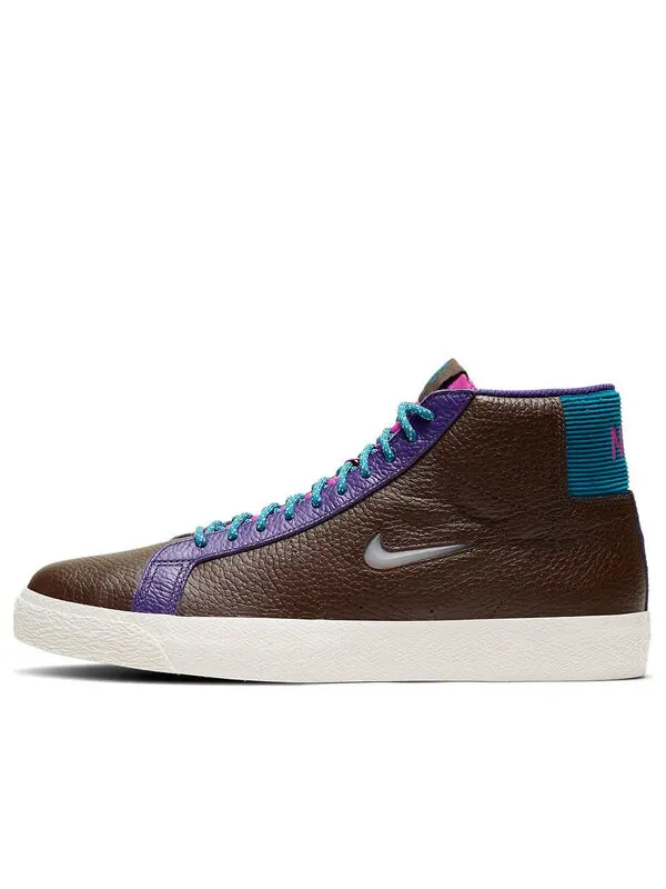 Кроссовки zoom blazer mid premium sb Nike — изображение 1 из 4, белый/коричневый/синий