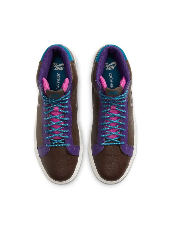 Кроссовки zoom blazer mid premium sb Nike — изображение 4 из 4, белый/коричневый/синий