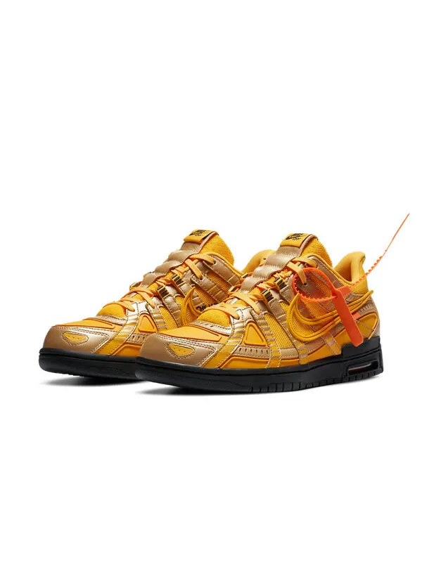 Кроссовки x off white air rubber dunk Nike — изображение 3 из 4, золотистый/черный