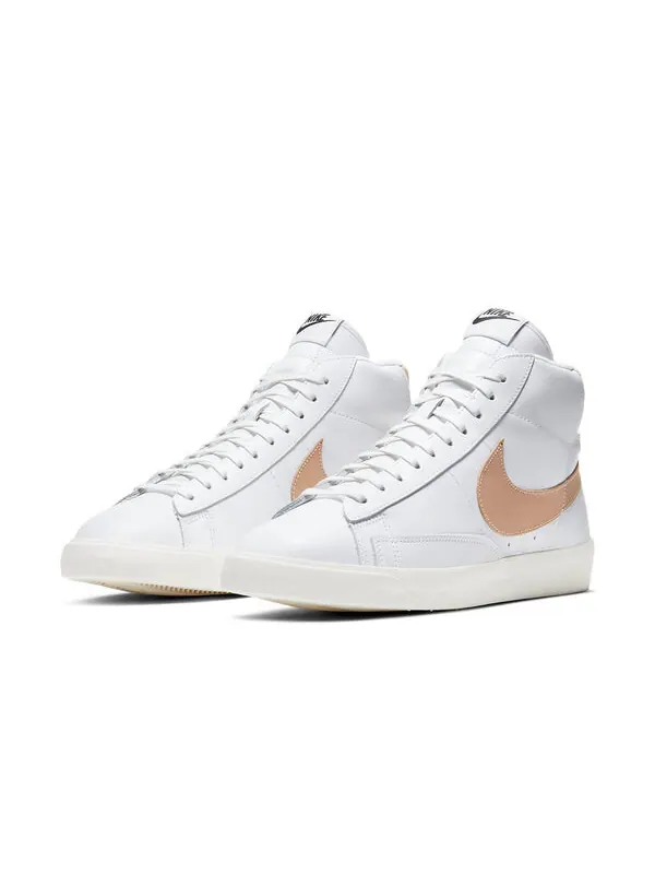 Кроссовки блейзер средний премиум Nike — изображение 3 из 4, белый/розовый