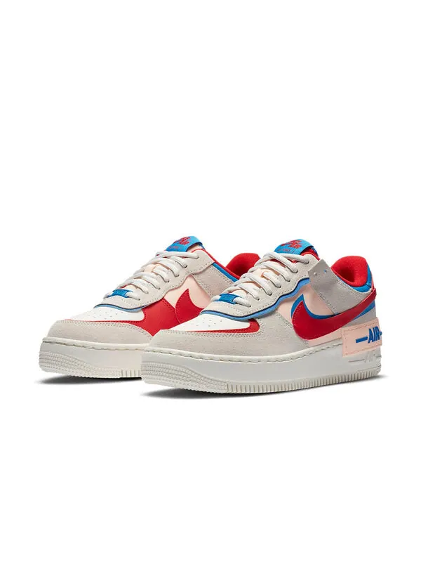 Кроссовки air force 1 shadow Nike — изображение 3 из 4, серо-красно-голубой