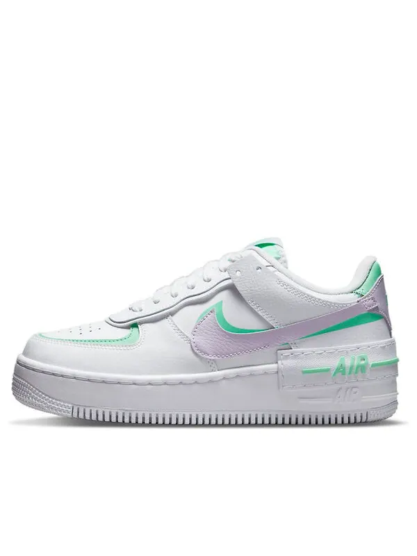 Кроссовки air force 1 shadow Nike — изображение 1 из 4, белый/зеленый/фиолетовый