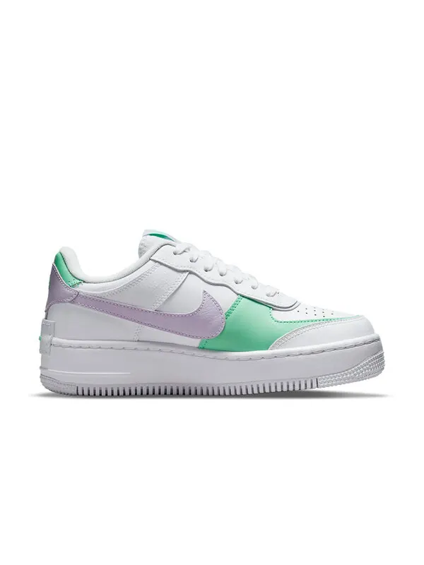 Кроссовки air force 1 shadow Nike — изображение 2 из 4, белый/зеленый/фиолетовый