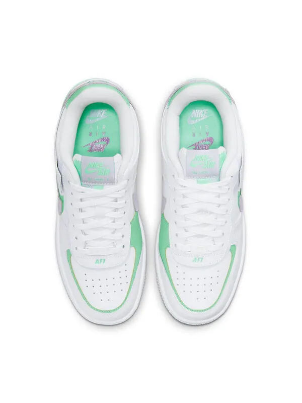 Кроссовки air force 1 shadow Nike — изображение 4 из 4, белый/зеленый/фиолетовый