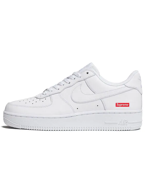 Кроссовки x supreme air force 1 low 'box logo - white' Nike — изображение 2 из 5, белый/белый/белый