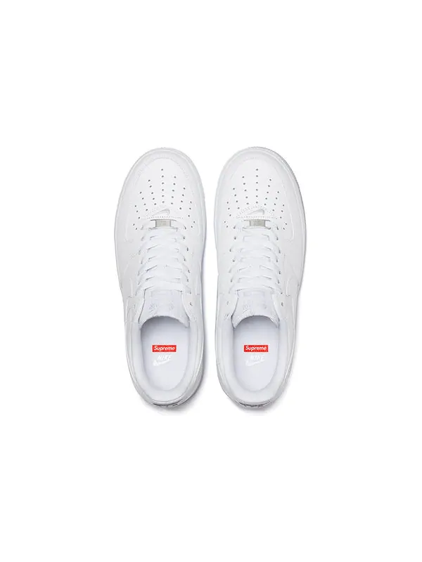 Кроссовки x supreme air force 1 low 'box logo - white' Nike — изображение 3 из 5, белый/белый/белый