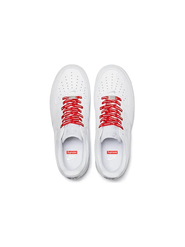 Кроссовки x supreme air force 1 low 'box logo - white' Nike — изображение 4 из 5, белый/белый/белый