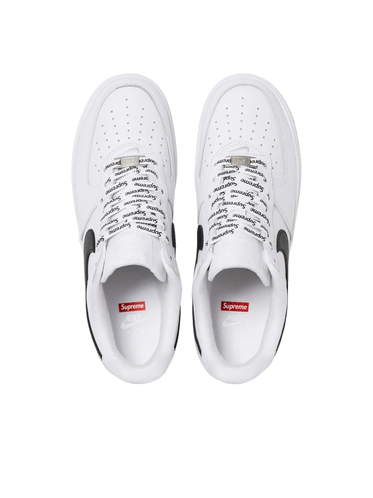 Кроссовки Nike x Supreme Air Force 1 Low 'White Black' — изображение 2 из 4, белый/черный