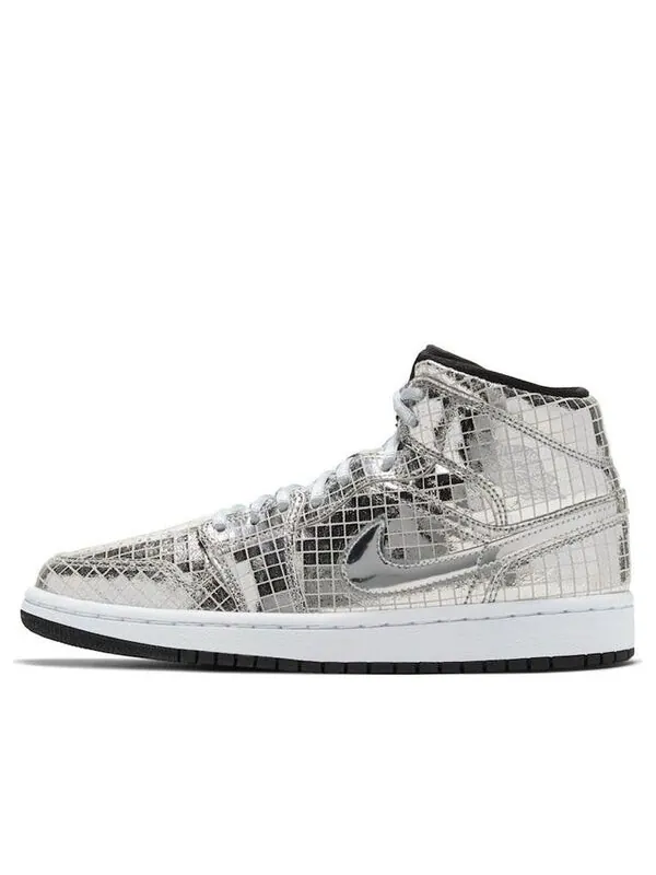 Кроссовки 1 средние Air Jordan — изображение 1 из 4, серебристый/черный/белый