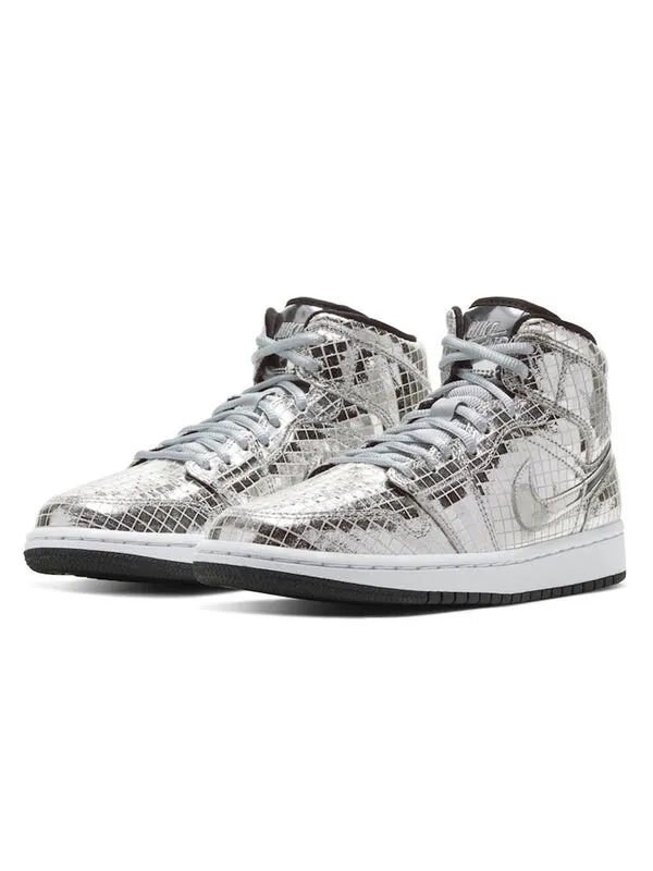 Кроссовки 1 средние Air Jordan — изображение 3 из 4, серебристый/черный/белый