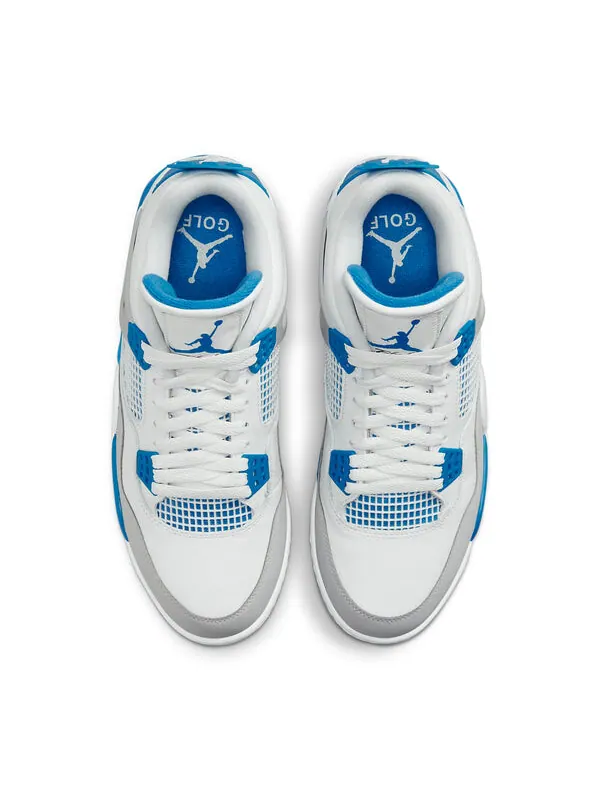 Кроссовки 4 golf 'military blue' Air Jordan — изображение 2 из 4, белый/серый/черный/синий