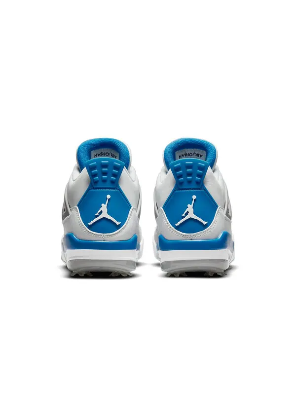 Кроссовки 4 golf 'military blue' Air Jordan — изображение 3 из 4, белый/серый/черный/синий