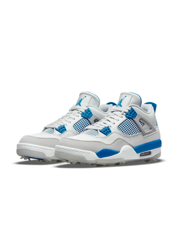 Кроссовки 4 golf 'military blue' Air Jordan — изображение 4 из 4, белый/серый/черный/синий