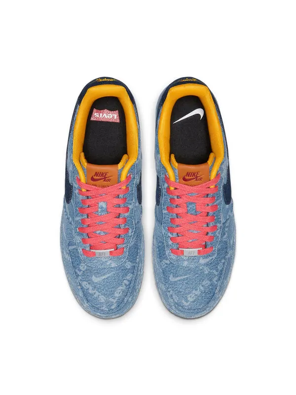 Кроссовки by you x levi's air force 1 low 'exclusive denim' Nike — изображение 4 из 4, синий