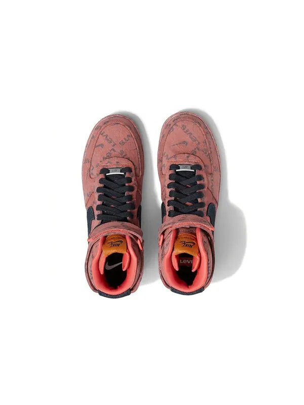 Кроссовки by you x levi's air force 1 high 'exclusive denim' Nike — изображение 3 из 4, красный